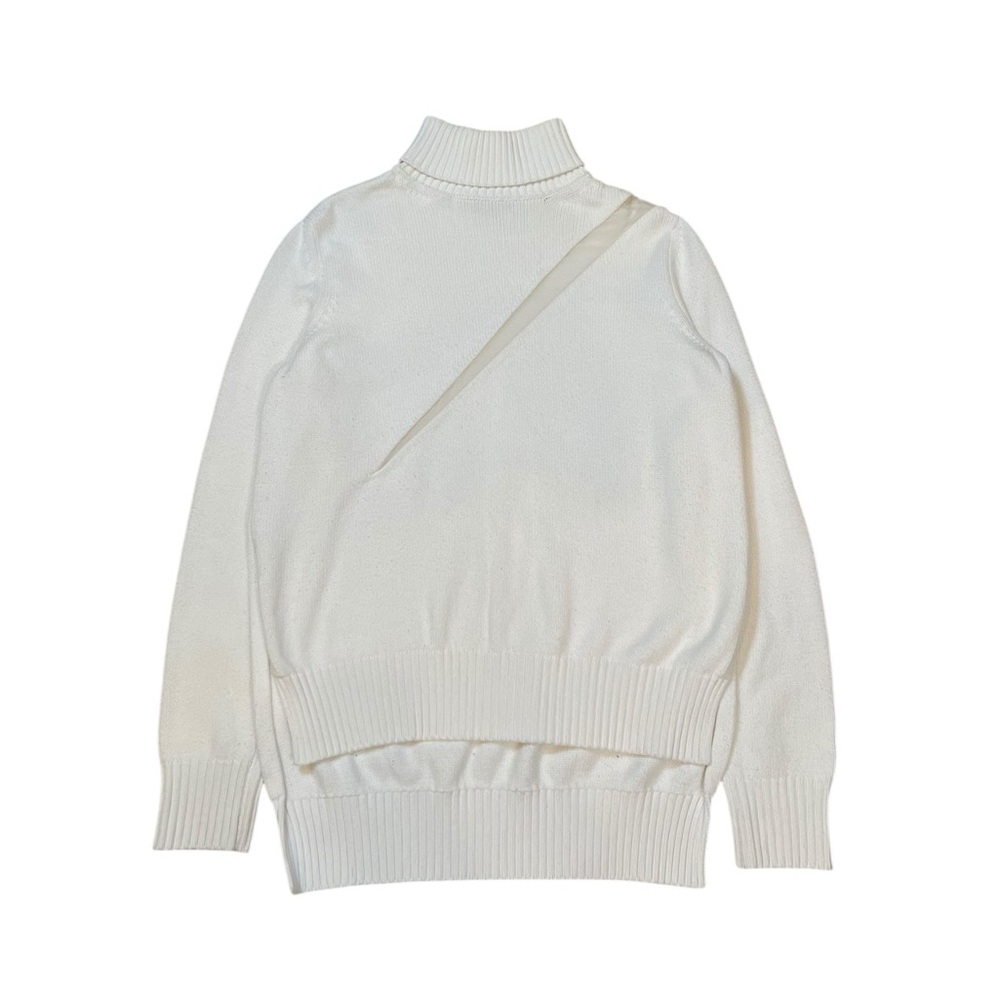2015 Fall RTW Undercover Runway Asymmetrical
Sheer Cutout Turtlenck Sweater